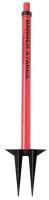 6UEG9 Red, Plastic Stake, 22in-42inHeight Adjust