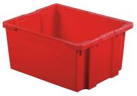 6UFY8 Stack &amp; Nest Container, 30x24x15, Red