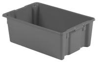 6UFZ3 Stack &amp; Nest Container, 28x18x10, Gray