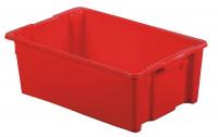 6UFZ4 Stack &amp; Nest Container, 28x18x10, Red