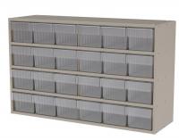 6UGD9 Cabinet, Stackable, 24 Clear Bin Drawers