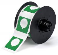6UNG3 Raised Profile Label, White, 1-1/2 In. W