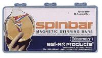 6UPK1 SPINBOX, STIRRING BAR, PTFE, ASST, 13/PK