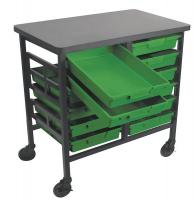 6UYA8 Mobile Bin Cart, 34-3/4 In. H, 300 lb.