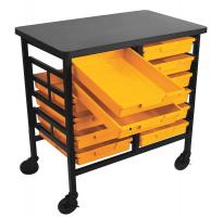 6UYA9 Mobile Bin Cart, 300 lb., 34-3/4 In. H