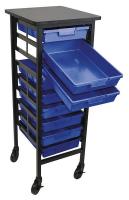 6UYD6 Mobile Bin Cart, 17 In. L, 44-1/4 In. H