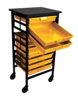 6UYF4 Mobile Bin Cart, Yellow, 44-1/4 In. H