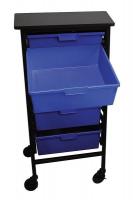 6UYG1 Mobile Bin Cart, 19-1/4 In. W, 23 In. L