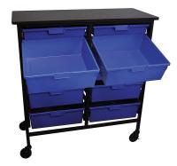 6UYH1 Mobile Bin Cart, 43 In. L, 44-1/4 In. H