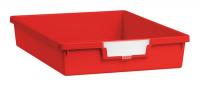 6UYH7 Storage Tray, Single, Length 12-1/4, Red