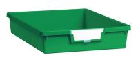 6UYH8 Storage Tray, Single, Length 12-1/4, Green