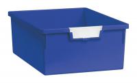 6UYJ1 Storage Tray, Double, Length 12-1/4, Blue