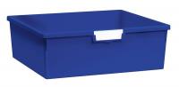 6UYK6 Storage Tray, Double, Length 18-1/2, Blue