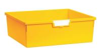 6UYK9 Storage Tray, Double, Length 18-1/2, Yellow