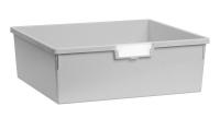 6UYL0 Storage Tray, Double, Length 18-1/2, Gray