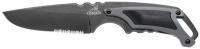 6VER1 Fixed Blade Knife, 3-13/32 In, Blk, Sheath