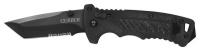 6VEU1 Folding Knife, Clip Point, 3-1/2 In, Black