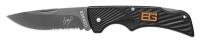 6VEX8 Folding Knife, Serrated, Drop Point, 2-1/2