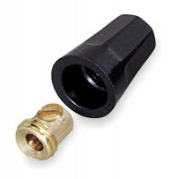 6VG13 Wire Connector, Set Screw, 10, Black, PK 100