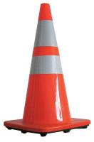 6VKG9 Traffic Cone, 28 In. H, PVC, Orange