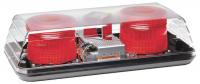 6VKV8 Mini Lightbar, Strobe, Red, Perm, 16 In