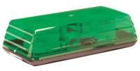 6VKV9 Mini Lightbar, Strobe, Green, Perm, 16 In