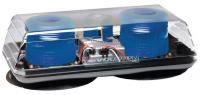 6VKW9 Mini Lightbar, Strob, Blu, Mag/Suction, 16In