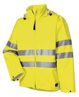 6VTF5 Rain Jacket with Hood, Hi-Vis Yellow, 2XL