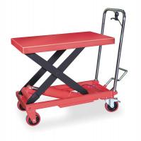 6W803 Scissor Lift Cart, 1000 lb., Steel, Fixed