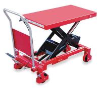 6W804 Scissor Lift Cart, 2000 lb., Steel, Fixed