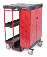 6WU51 Ladder Cart w/Cabinet, 500 lb. Cap