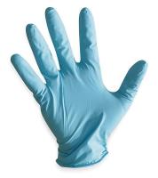 6XE55 Disposable Gloves, Nitrile, L, Blue, PK100