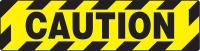 6XEC0 Caution Sign, 6 x 24In, BK/YEL, BLK, FL