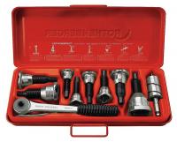 6XGA8 Tee Extractor Set, 1/2 to 1-1/8 In, 8 Pc