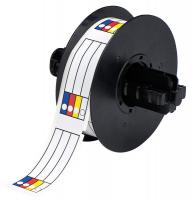 6XGY5 RTK Label, Red/Yellow/Blue/White, Vinyl