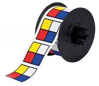 6XGY9 RTK Label, Red/Yellow/Blue/White, Vinyl