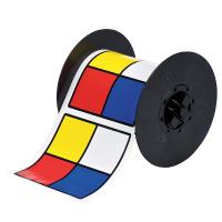 6XGZ0 RTK Label, Red/Yellow/Blue/White, Vinyl