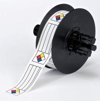 6XGZ1 RTK Label, Red/Yellow/Blue/White, Vinyl