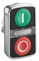 6XTG0 Pushbutton Operator, Flush, I, O, Green, Red