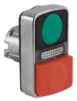 6XTG1 PushbuttonOperator, 1Flush, 1Ext, Green, Red