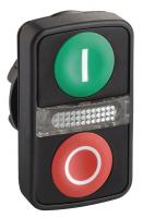 6XTG6 Pushbutton Operator, Flush, I, 0 Green, Red