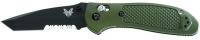 6XVL8 Folding Knife, Tanto, 2-15/16 In L, Olive