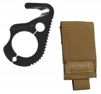 6XVN5 Rescue Hook, 2.9 In, Black, ADC Soft Sheath