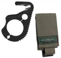 6XVN6 Rescue Hook, 2.9 In, Blk, Coyote SoftSheath