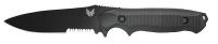 6XVP3 Fixed Blade Knife, DropPoint, 4-1/2 In, Blk