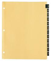 6XVU1 Index Tab Set, Monthly, 12 Tabs, Leather