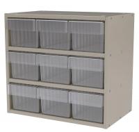 6XVZ7 Cabinet, Modular, 9 Bins, 11x18x16-1/2in