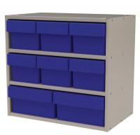 6XWA0 Cabinet, Modular, 8 Bins, 11x18x16-1/2in