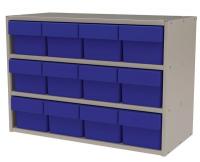 6XWA5 Cabinet, Modular, 12 Bins, 11x23x16-1/2in