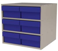 6XWC2 Cabinet, Modular, 6 Bins, 17x18x16-1/2in